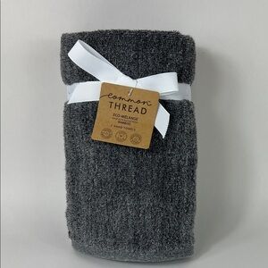 Common Thread Bamboo Bath Hand Towels Dark Gray  eco-melange Set of 2 NEW